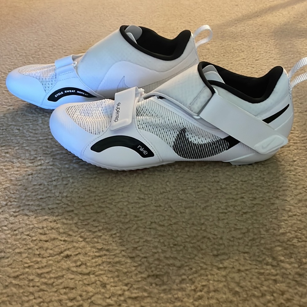 Men’s Nike Superrep Cycling Shoes. Peloton. White And… Gem